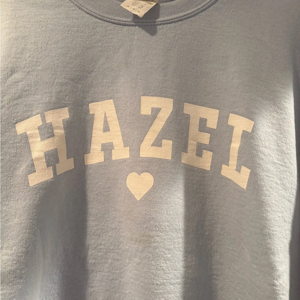 Hazel boutique Light Blue 'Hazel' Sweatshirt Size XL - Image 2
