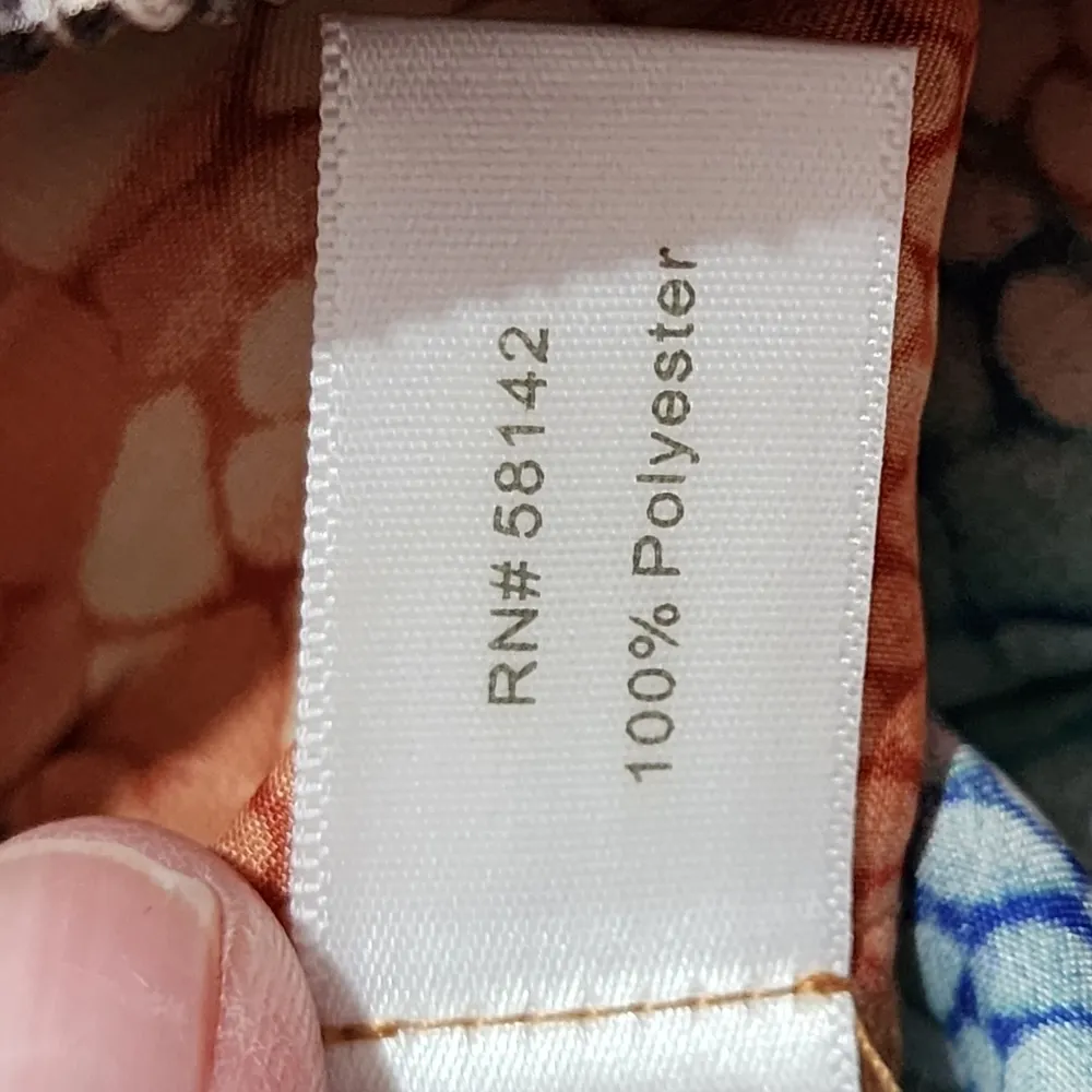 Boston Proper Orange Turquoise Reptile Satin Joggers Size Small - Image 8