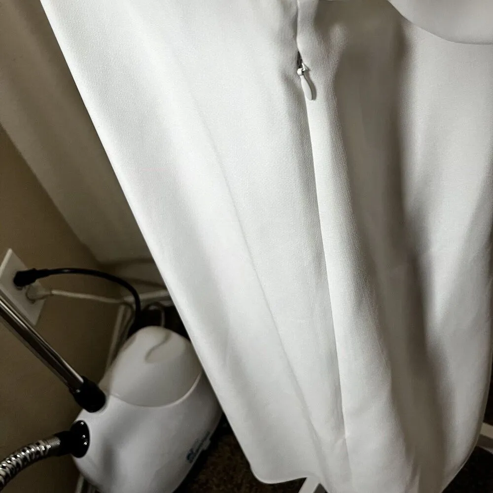 Cinq A Sept Gemini Mini Dress Size L White One Shoulder cocktail formal - Image 9