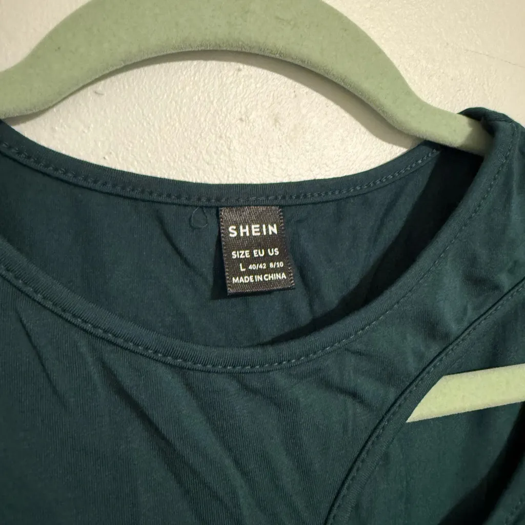 SHEIN Dark Teal Cutout Tank Top - Image 2