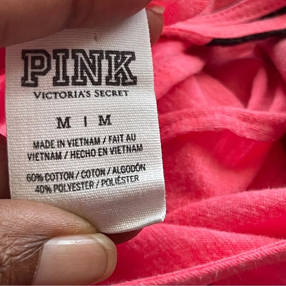 PINK VS | Pink I DONUT CARE Racerback Athletic Tank Top Sz M - Image 4