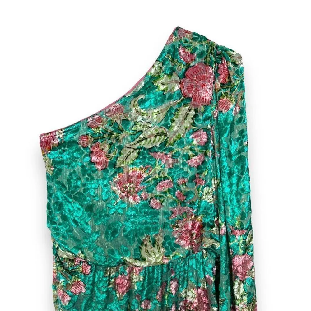 HEMANT AND NANDITA‎ Short Dress With Tie Up Belt in Teal Blue Size XXS - Image 6