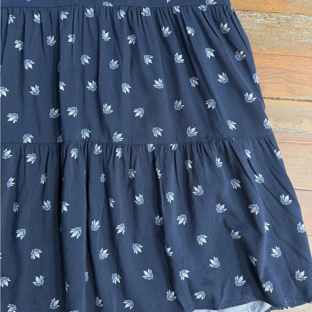 NWT Old Navy V-Neck Mini Swing Dress in Navy Floral ~ Size XL 💚🍄 - Image 9