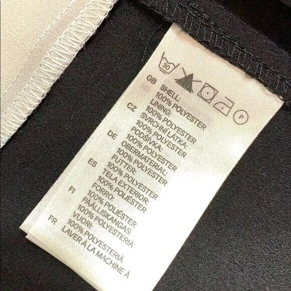 H&M Womens Sheath Dress Silky Lightweight Colorblock with Pockets Size 4 - Image 9