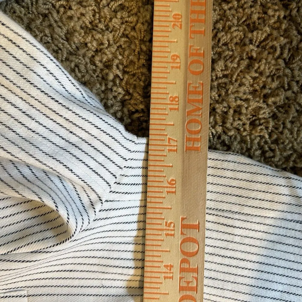 Banana Republic  Womens 4P Single Button Pinstriped Blazer Jacket - Image 7