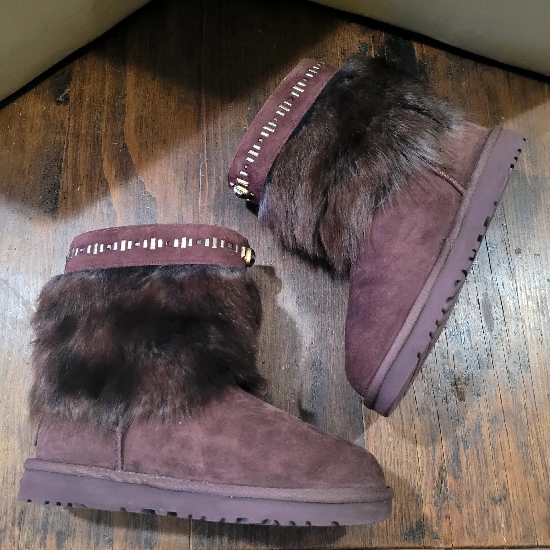 UGG Vilet Pinecone Shearling Sheepskin Cuff Maylin Women's Size 7 - Image 3