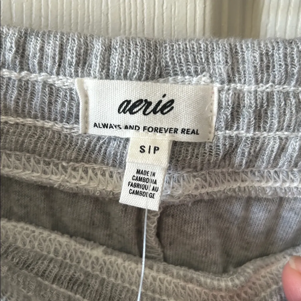 Aerie‎ Women Endless Summer Matching Top & Short Set in Heathered Gray Sz Small - Image 11