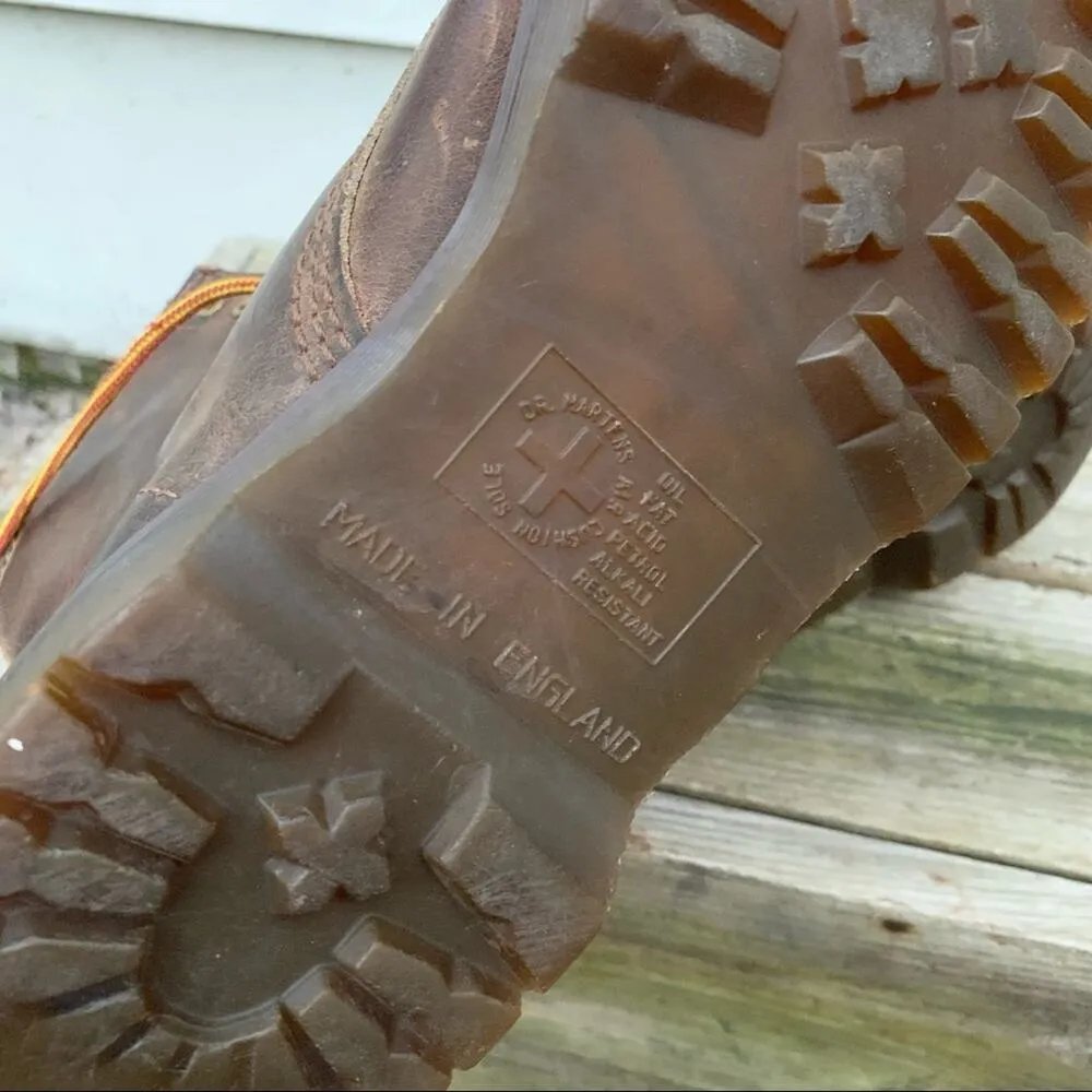 Doc Dr Martens 1460 lace up boot brown Made in England UK8/UW10 - Image 13