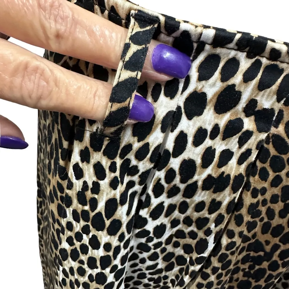 White House Black Market Leopard Pockets Belt Loops Side Zip Skirt Womens 2 - Image 11