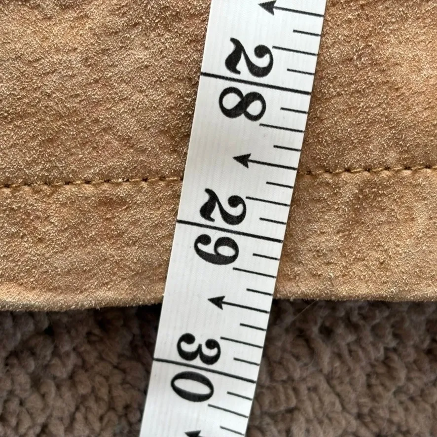 Vintage Moda International Genuine Leather Suede Jacket Sz‎ M Tan Classic y2k Brown Size M - Image 4
