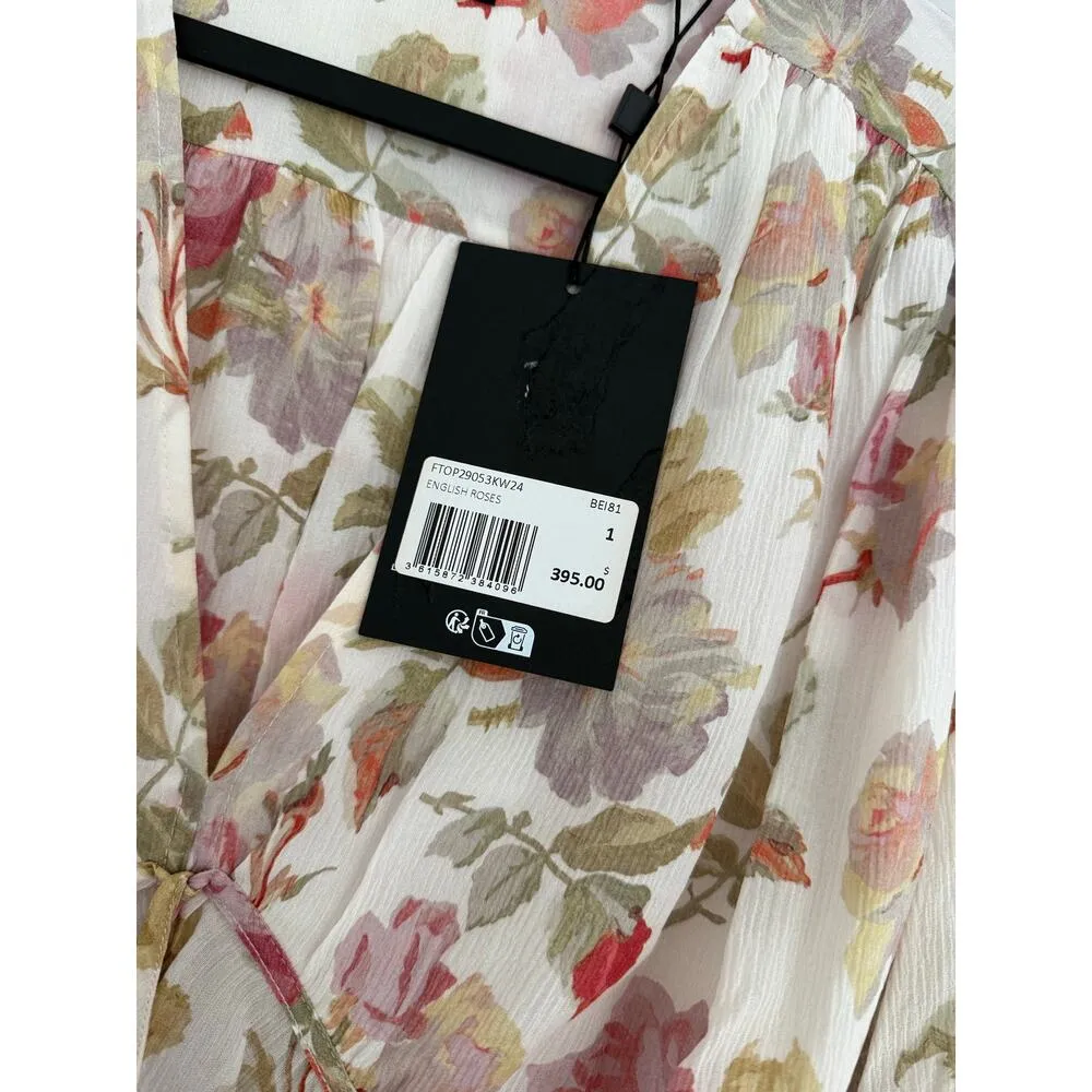 $395 New The Kooples English Roses Silk Top - Small (1) - Image 7