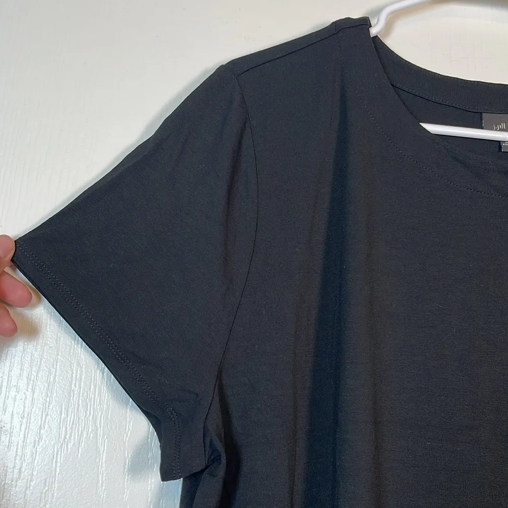 J Jill Wearever Collection Black Rounded Neck Shirt Blouse Size XL EUC #0572-OC - Image 3