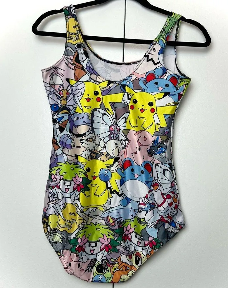 Pokémon Pikachu All Over Print Bodysuit Bathing Suit Character - Image 5