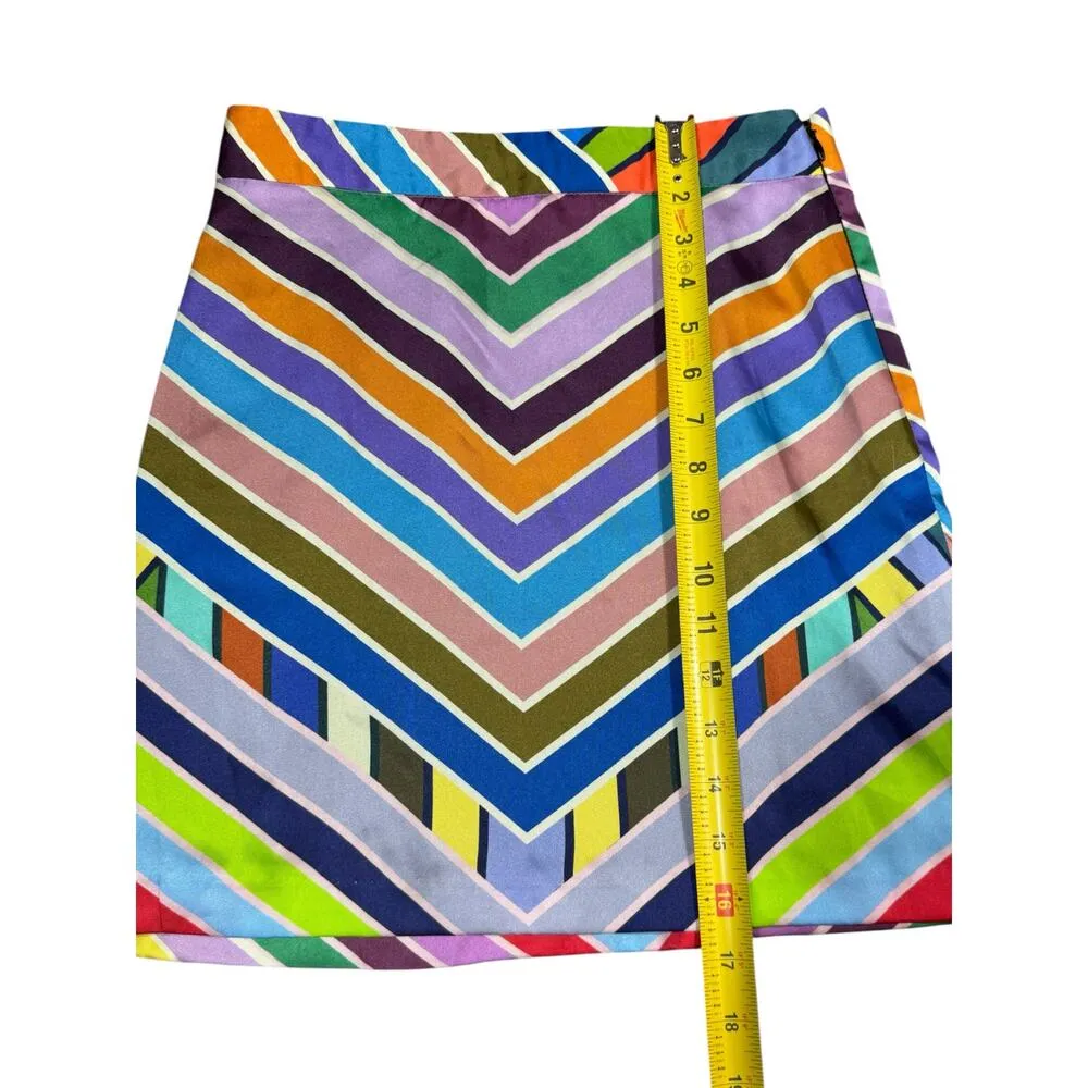 Milly Multicolor Chevron Stripe Mini Skirt – Size 0 - Image 4