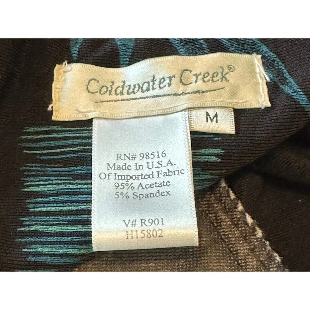 Coldwater Creek Medium Design Jacket Blazer RN# 98516 Shoulder Pads Stretchy - Image 5