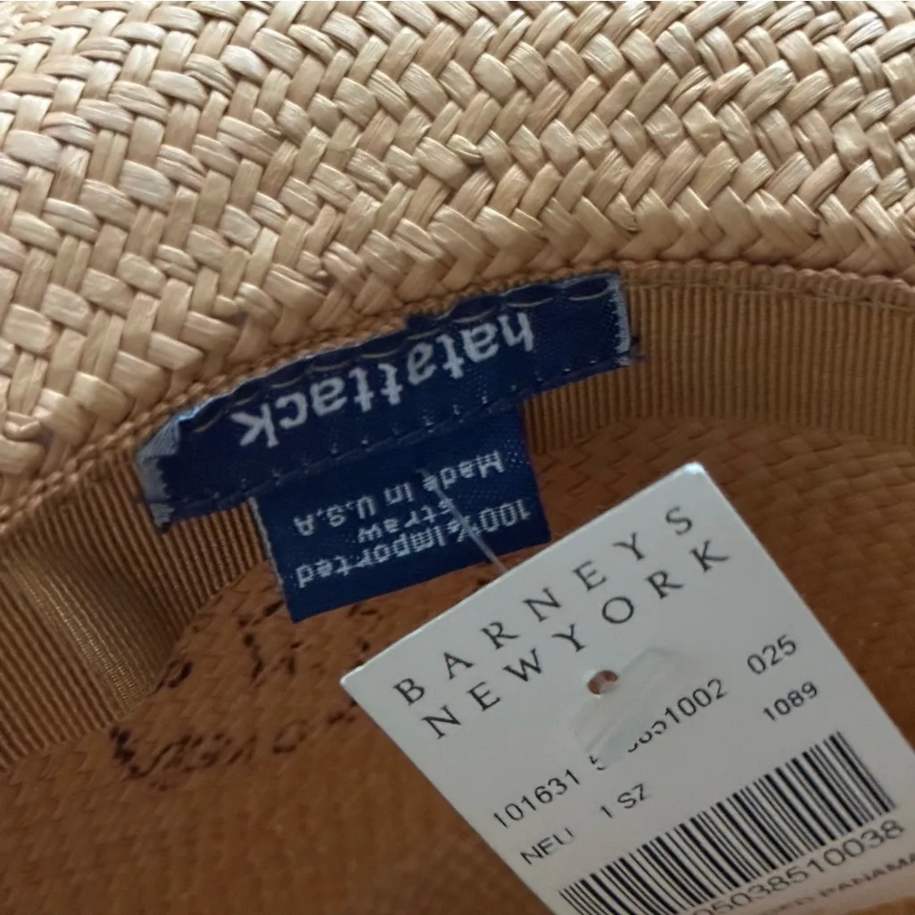 Hat Attack Tan Fringed Panama Hat with Cream Band - Image 6