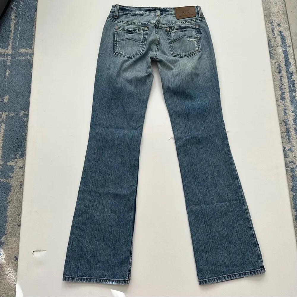 Armani Exchange  Women’s Distressed Bootcut Jeans Size 2 R - Image 9