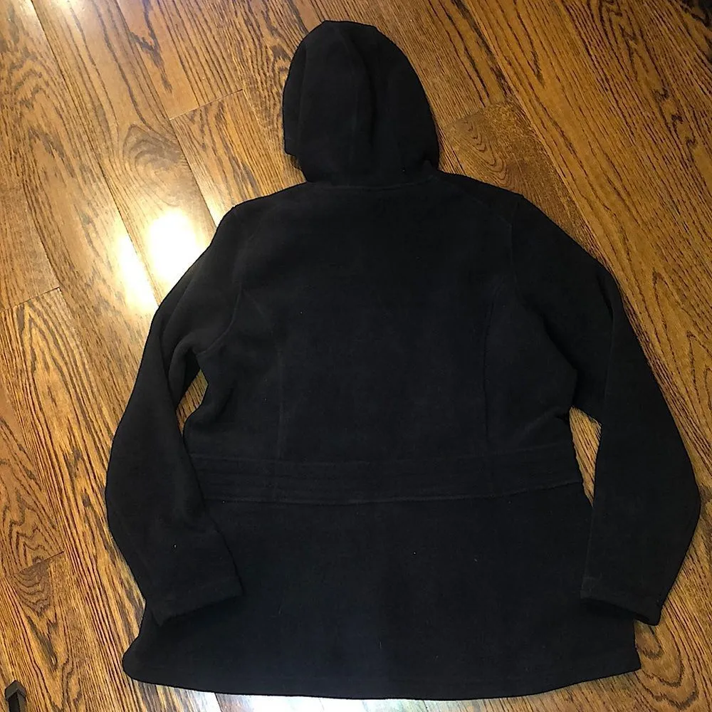 EDDIE BAUER CLASSIC 200 Black Parka Full Zipper Hooded Fleece Sz XXL NWT - Image 4