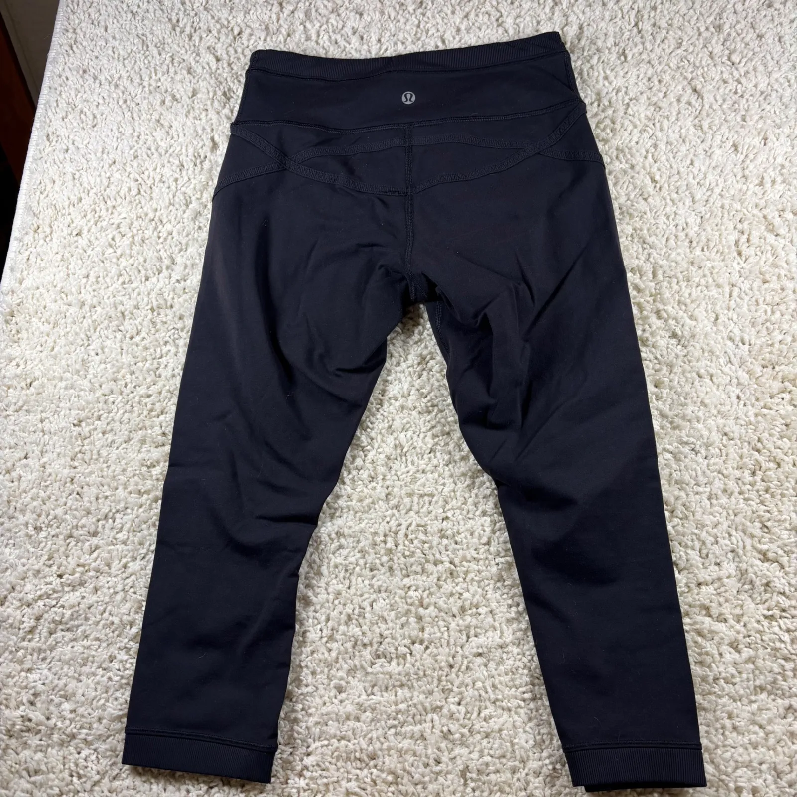 Lululemon Black Align High Rise Crop Leggings Women's Size 6 Athleisure - Image 5