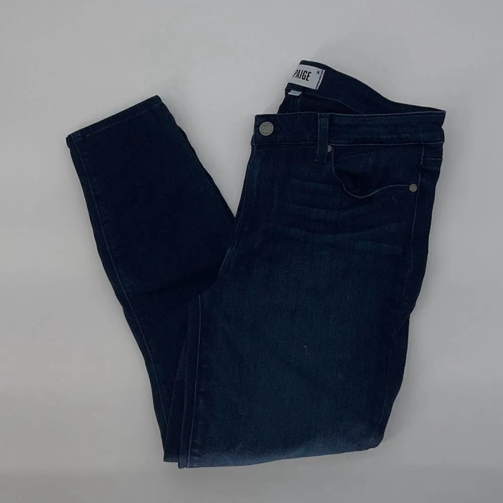 Paige Womens Verdugo Crop Midlake Skinny Denim Jeans Dark Wash Size‎ 31 - Image 4