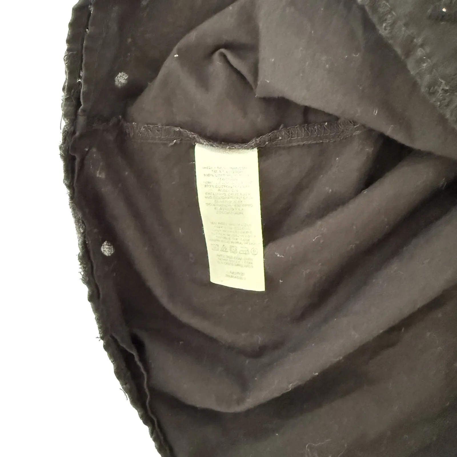 loft tops women size M Black floral short sleeve round neck casual - Image 5