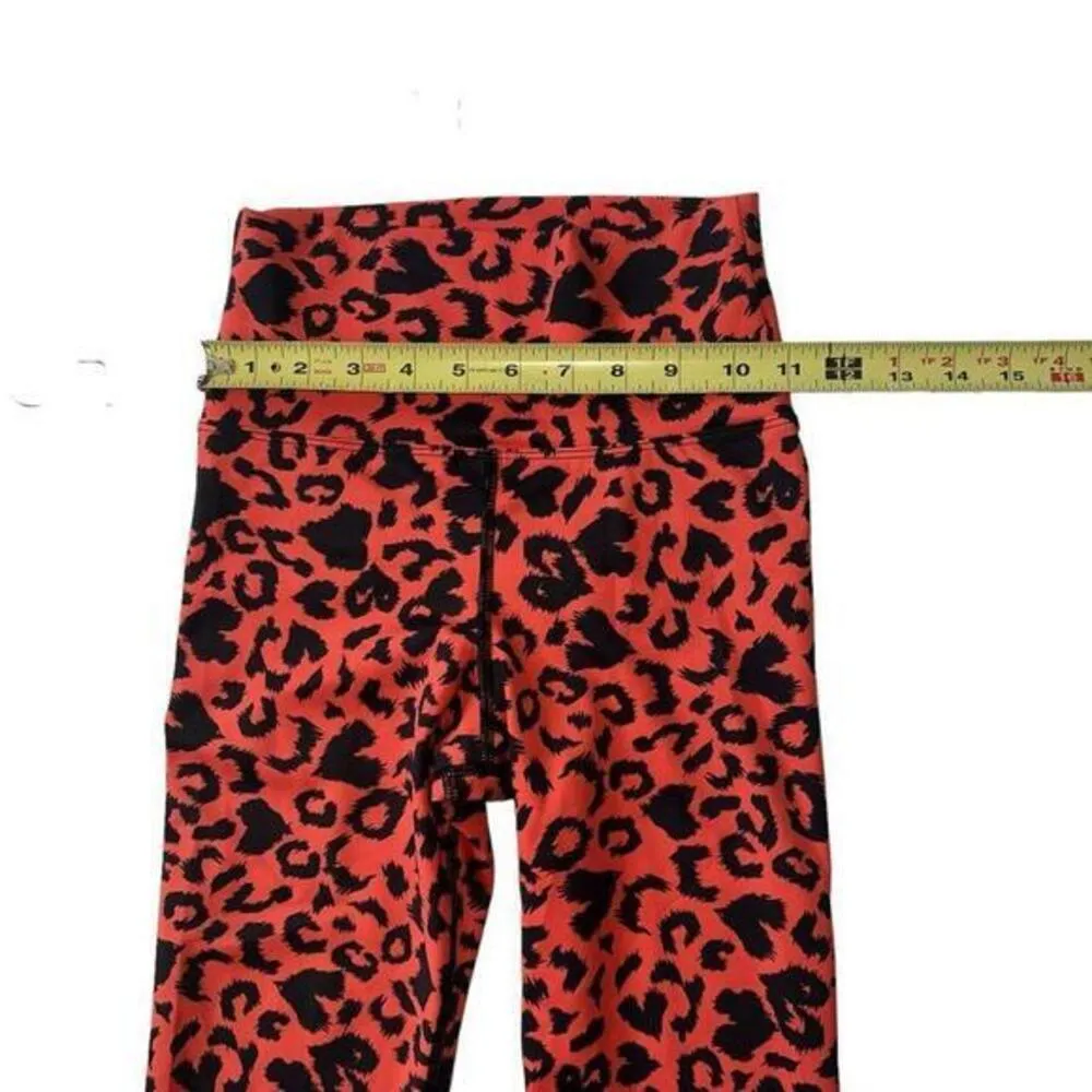 NEW‎ BEACH RIOT Piper Leggings Love Red Leopard X-Small NWOT - Image 7