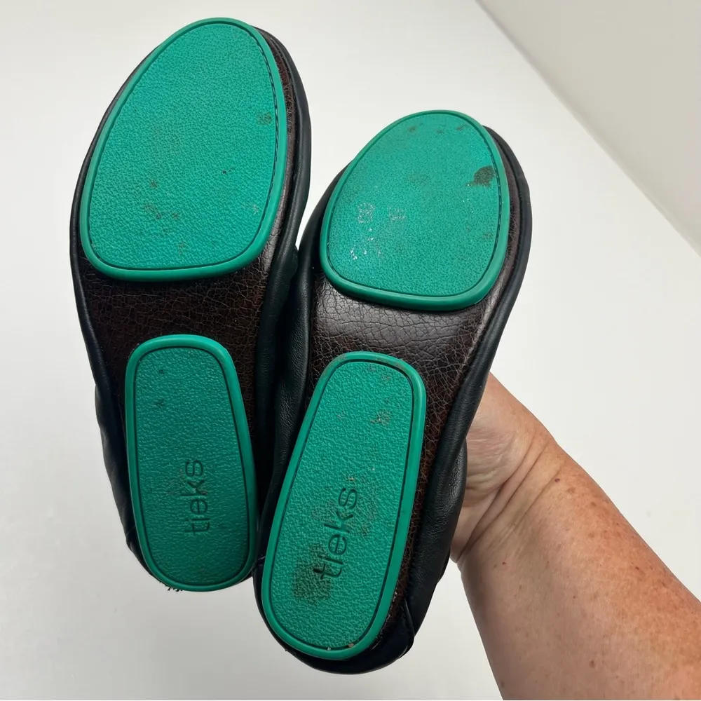 Tieks Garvieli Black Leather Ballet Flat Shoe Travel Foldable Women SZ 6 *FLAWED - Image 7