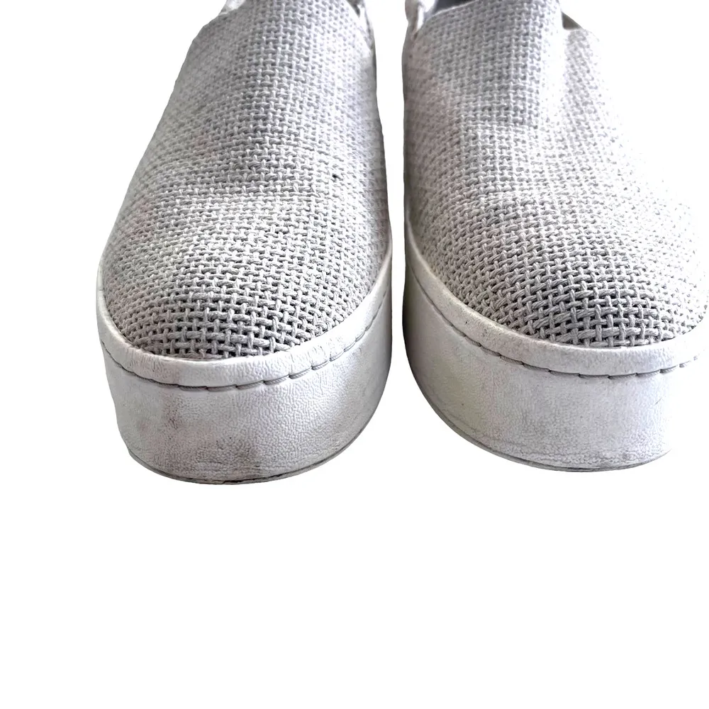 Vince Warren Platform Slip-on Sneakers Beige Linen Size 6.5 - Image 3
