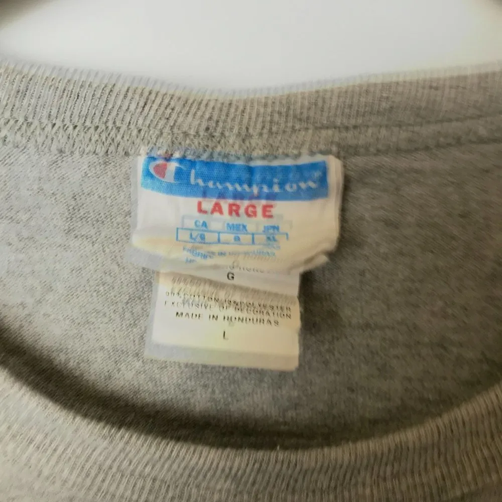 Champion T Shirt Classic Sport Gym Patch Tee Short Sleeve Cotton Solid Logo - Image 4