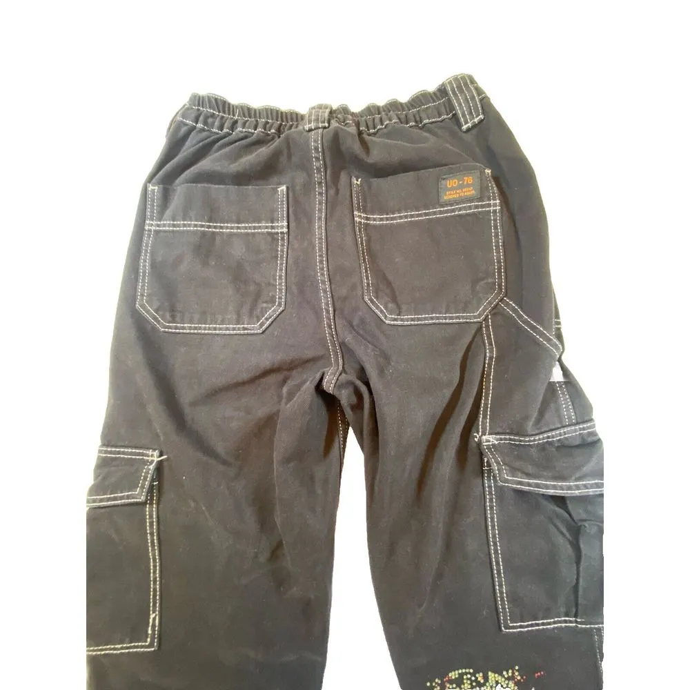 Urban Outfitters BDG Sz 27 Black Denim‎ Relaxed Skate Utility Cargo Jeans Woman - Image 12