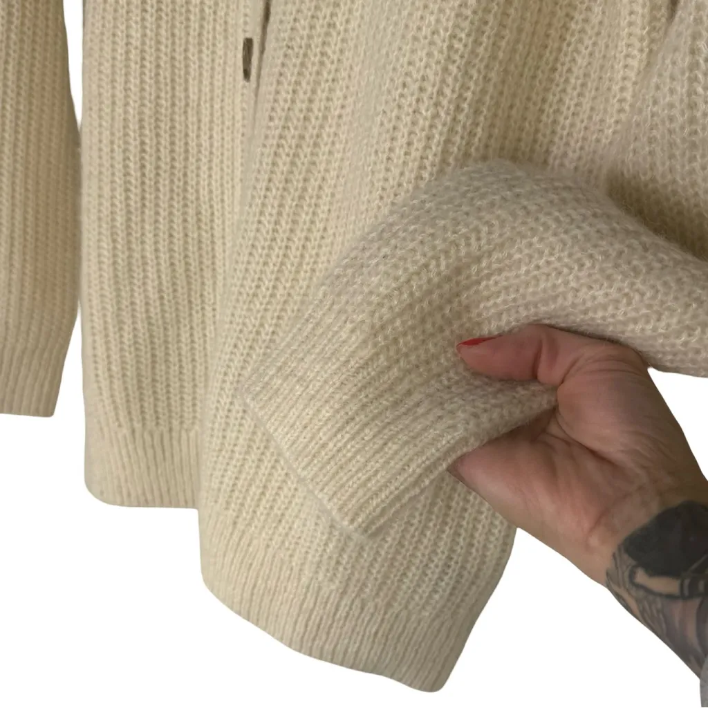 Marine Layer Nova Oversized Cardigan Ivory Wool Blend Women’s Size Small NWT - Image 9