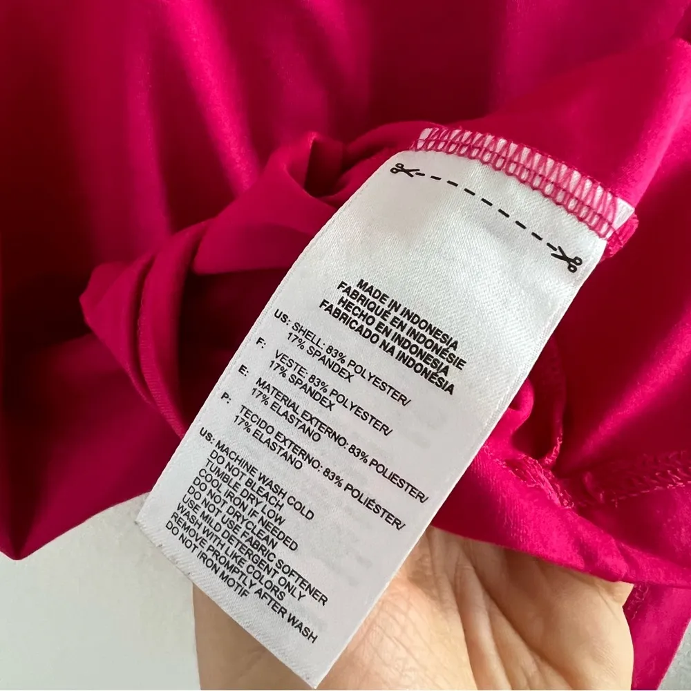 Adidas Climalite Hot Pink Athletic Top Tank Golf Tennis Preppy Sports Large - Image 8