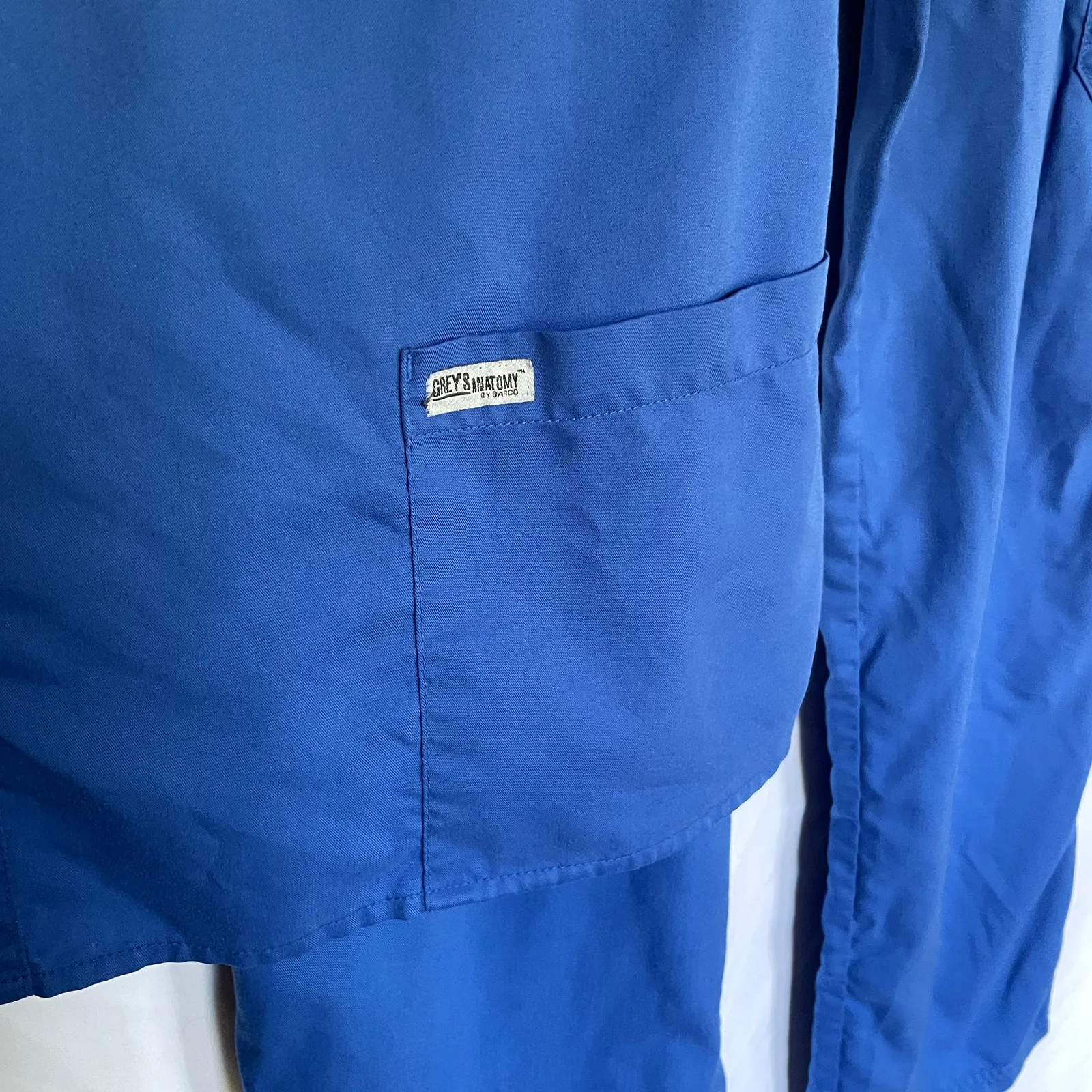 Gray's Anatomy by Barco blue scrubs set workwear pockets women's size medium - Image 3