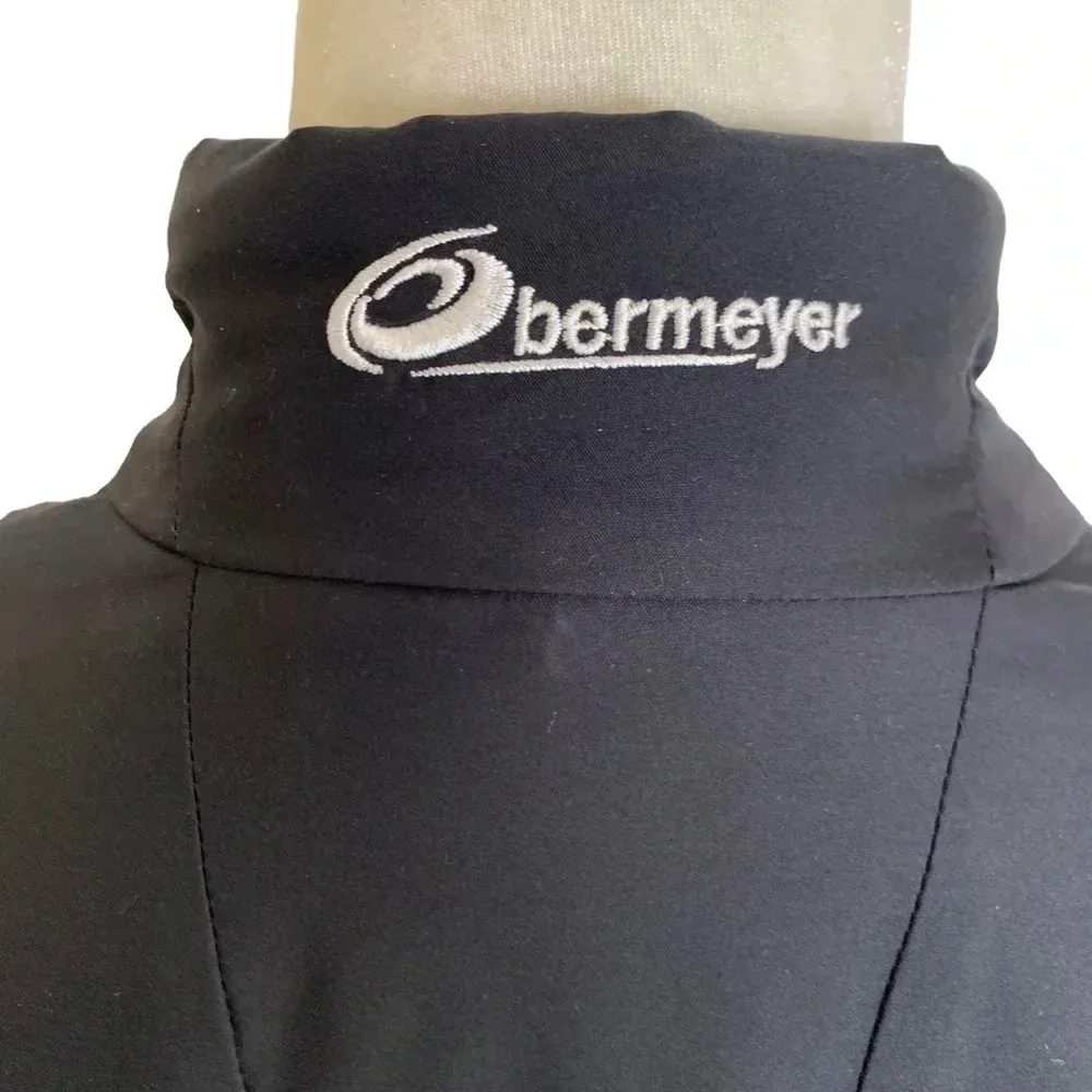 Obermeyer Y2K Women’s Black Bomber Zip Front Jacket Size 8 - Image 5