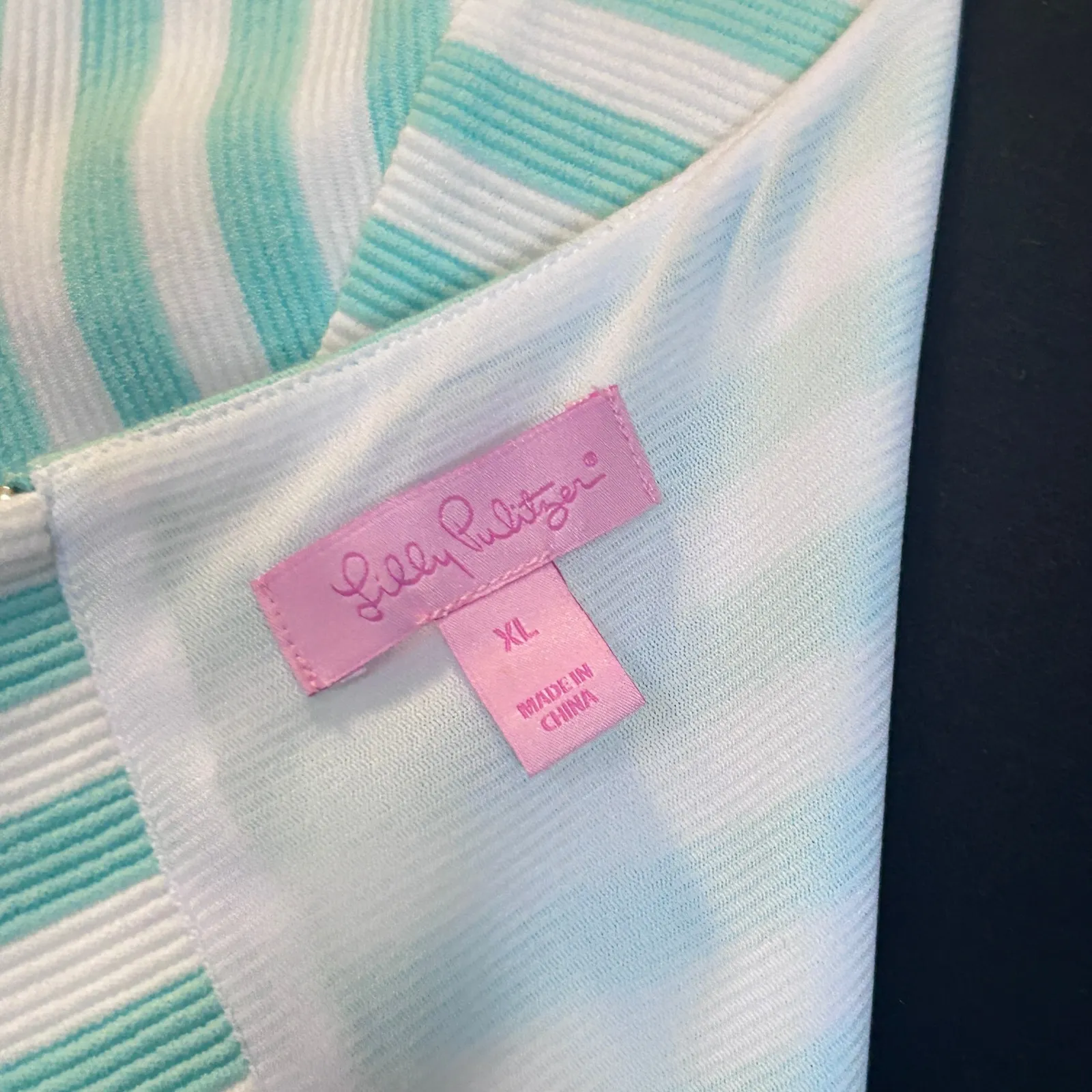 Lilly Pulitzer Womens Lana Cap Sleeve Poolside Blue Striped Dress - Size‎ XL - Image 9