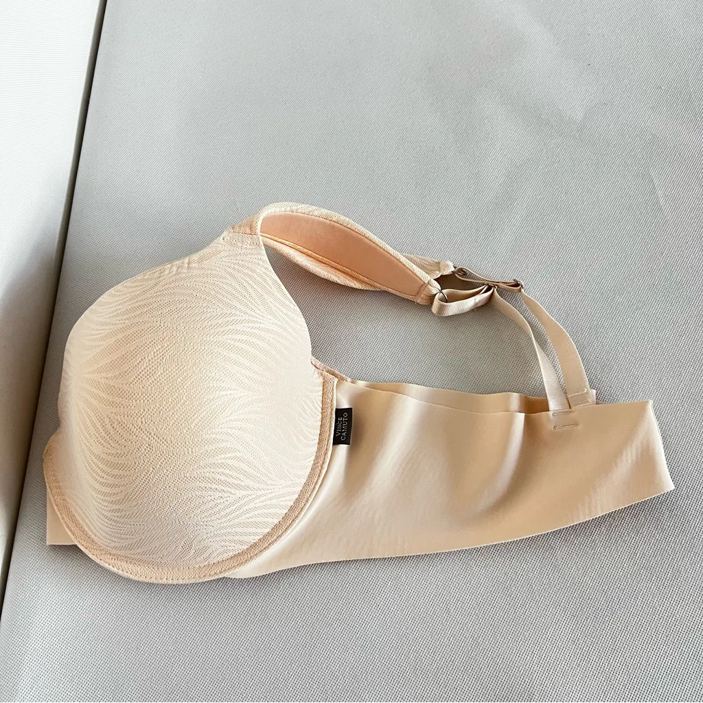 Vince Camuto Size 42C Cream Lace Underwire Bra Adjustable Straps - Image 3