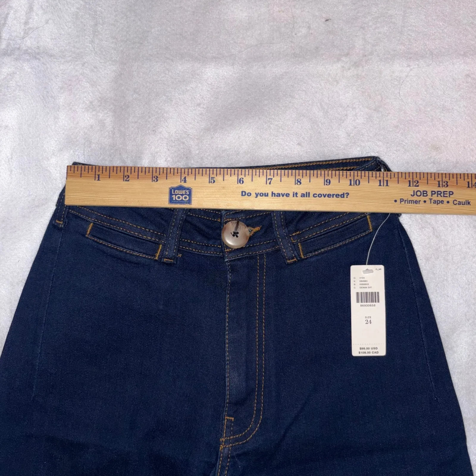 Maeve Anthropologie the Ettie High Rise Wide Leg Cropped Raw Hem Jeans Dark Wash - Image 4