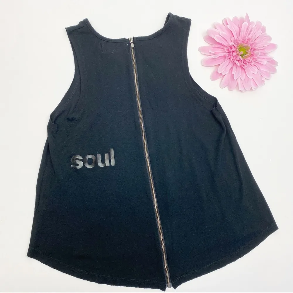 Soulcycle Logo Skull Cropped Tank Top: Black - Image 3