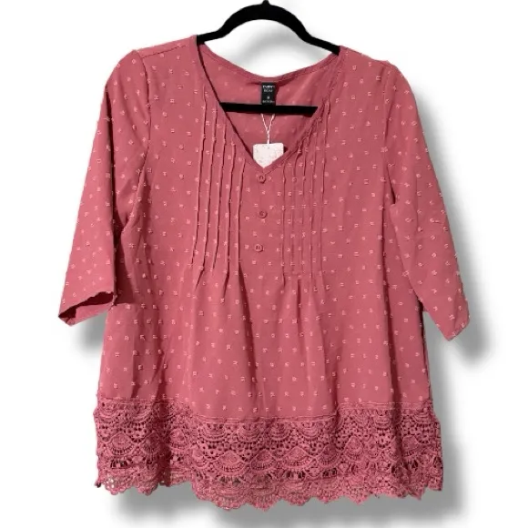 EMERY ROSE women’s medium blush pink plain v - Image 11