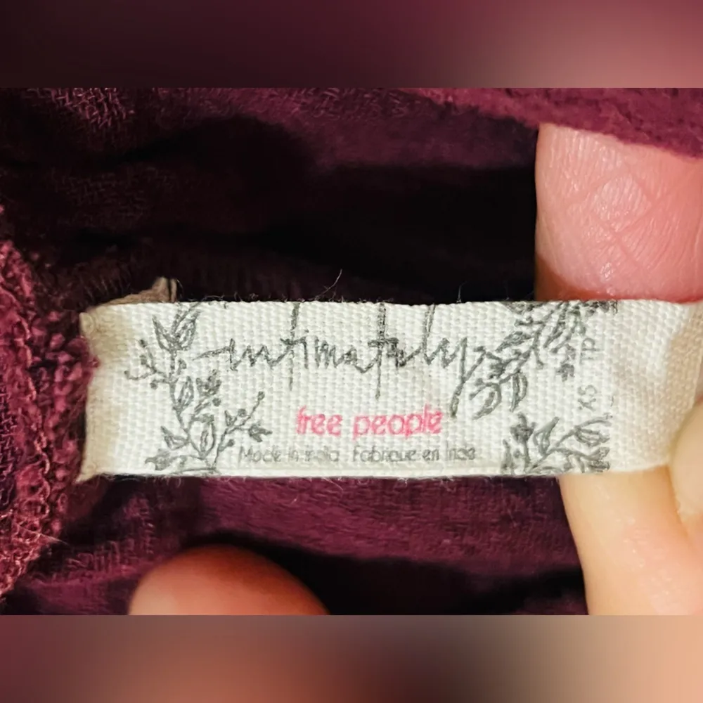 FREE PEOPLE Intimately Songbird Embroidered Romper Gauze Women's XS - Image 9