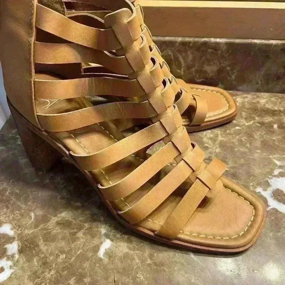 NEW Sofft Stratford Sandals Womens 11 Gladiator Brown Leather Block Heel Retail - Image 5