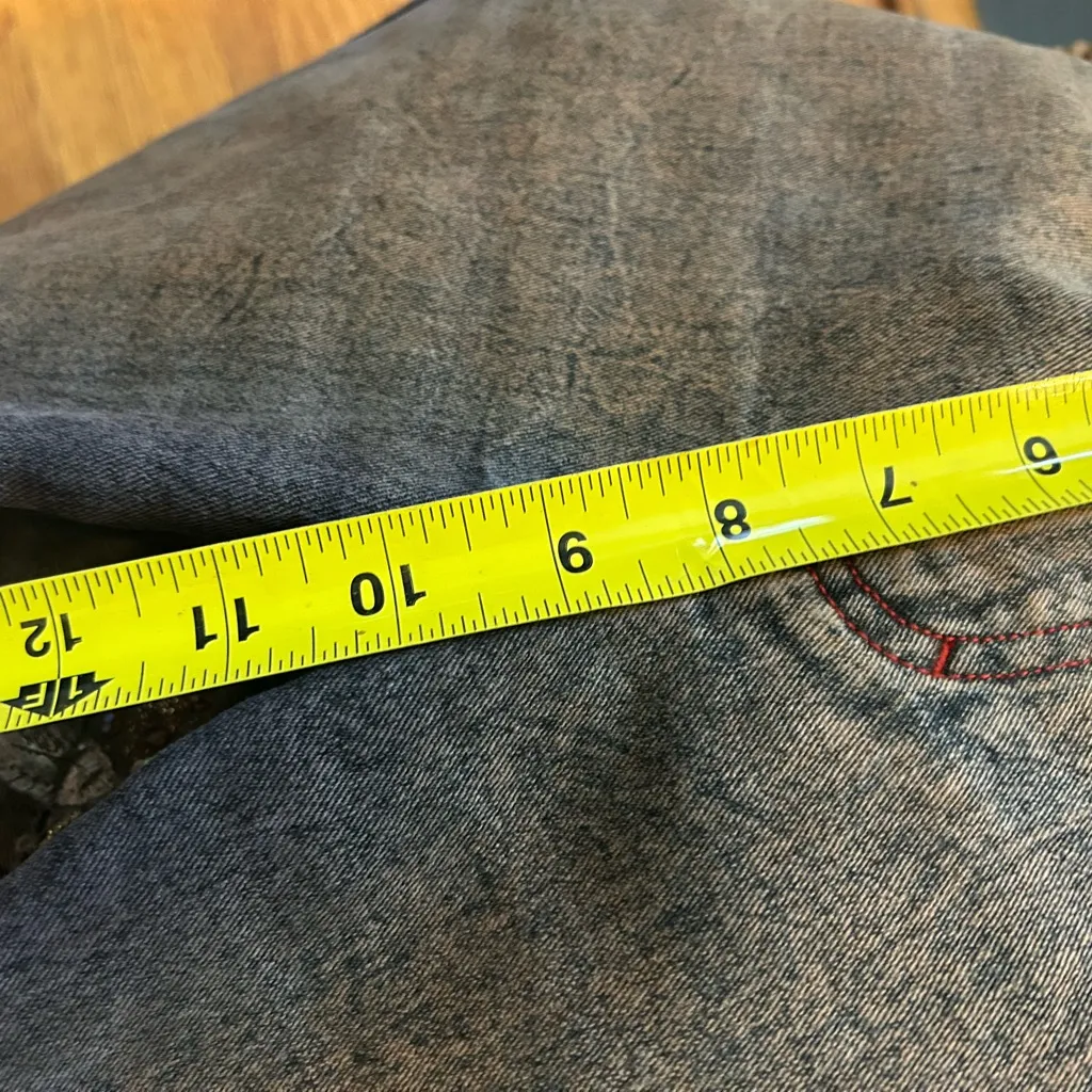 Jones New York Floral Embroidered Jean Jacket - Black & Grey - Image 11