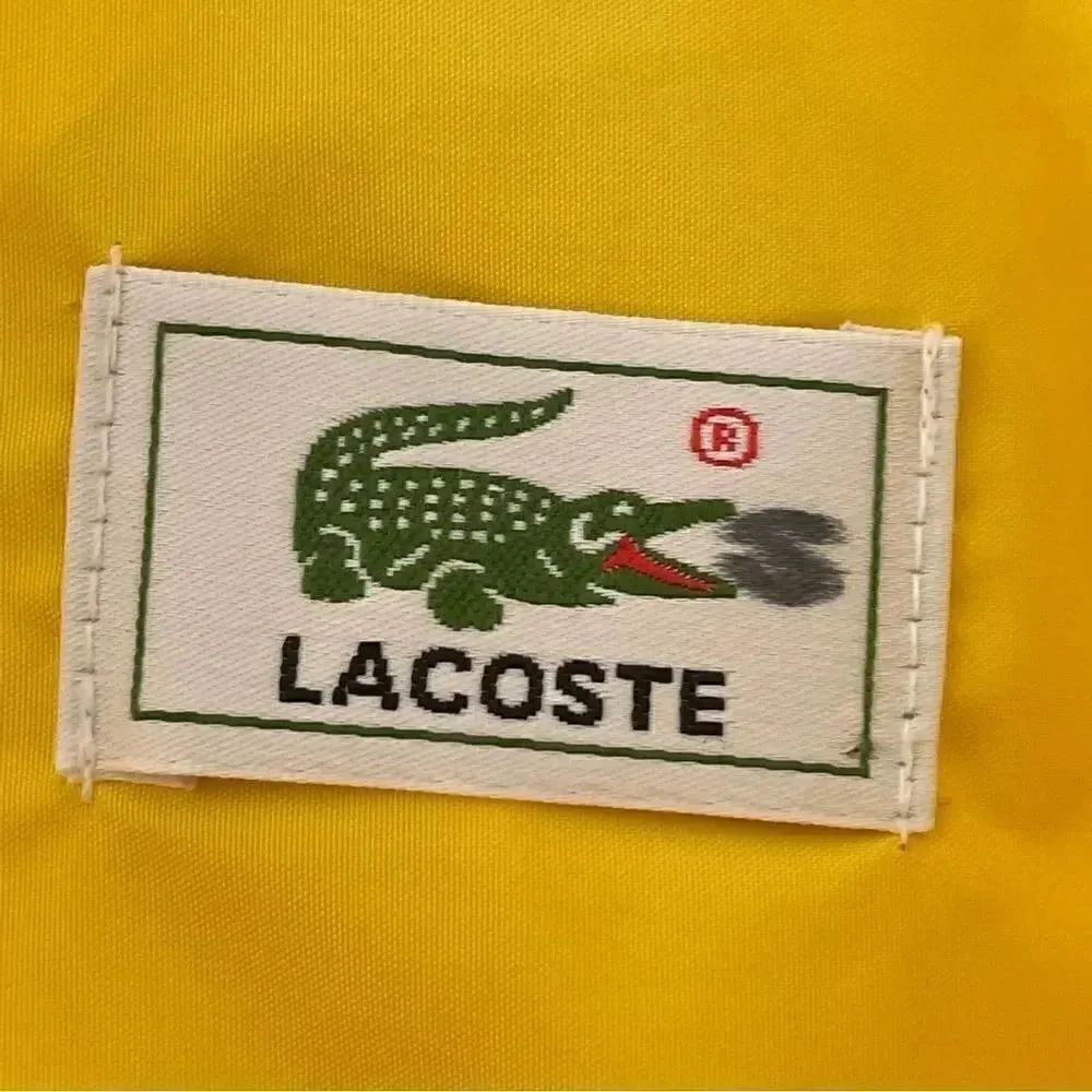 Lacoste Unisex Yellow Sportswear Outwear Wind Jacket Oversized Zipper SZ L - Image 3
