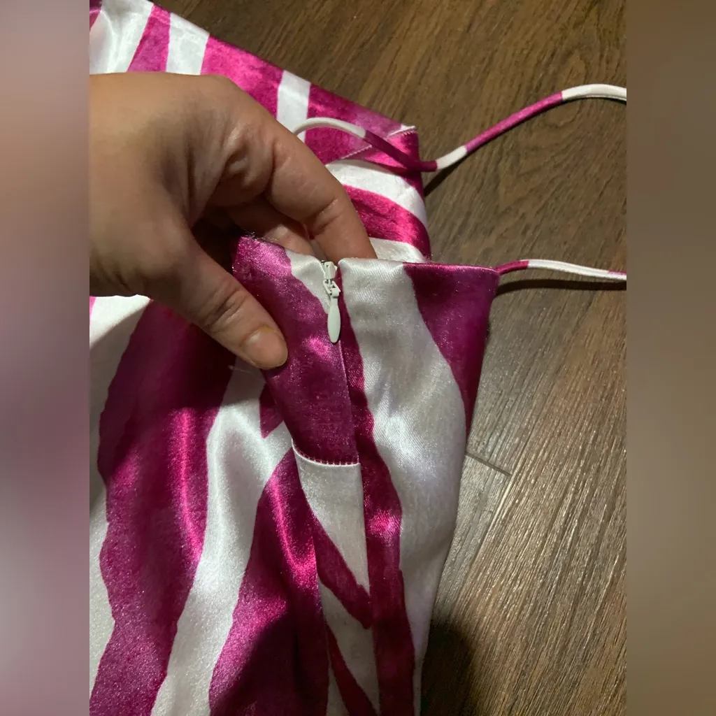 Rhea Mini Dress
The East Order pink zebra print slip party revolve formal $170 - Image 10