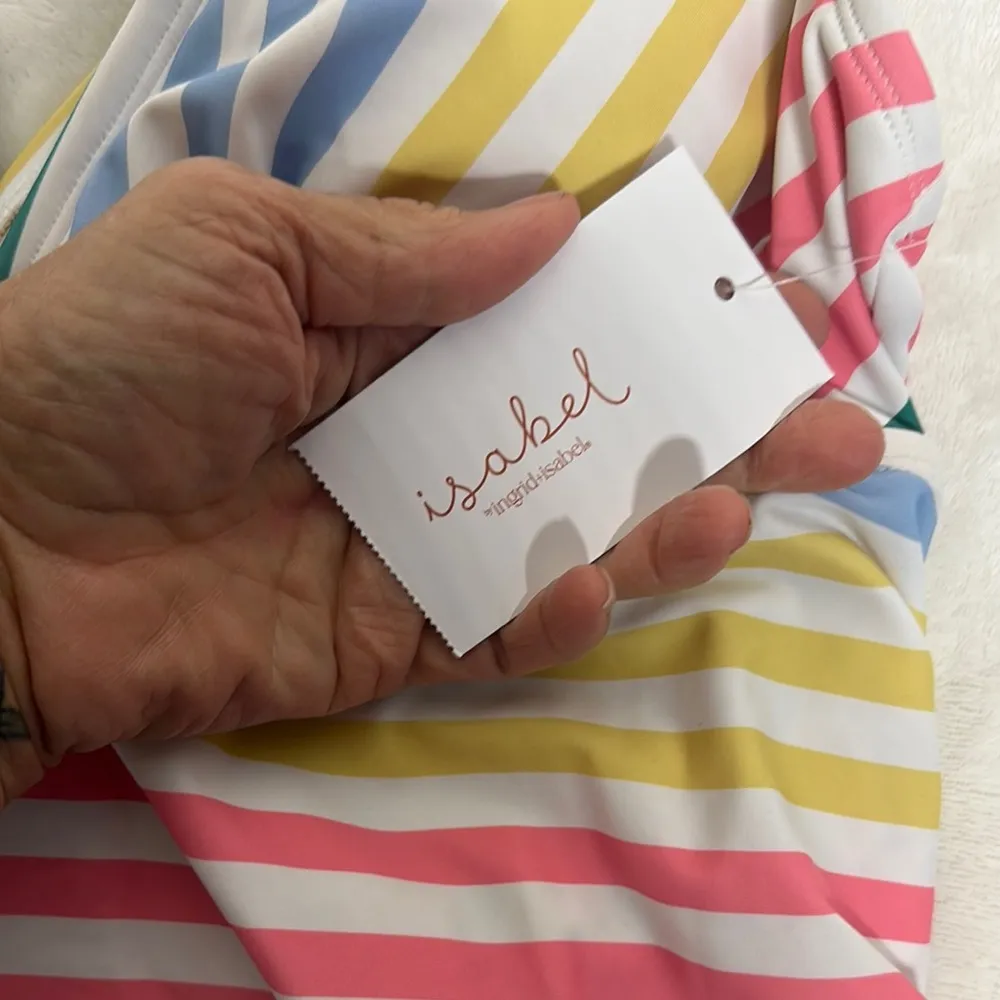 Isabel Maternity by Ingrid & Isabel Striped One Piece - Image 3