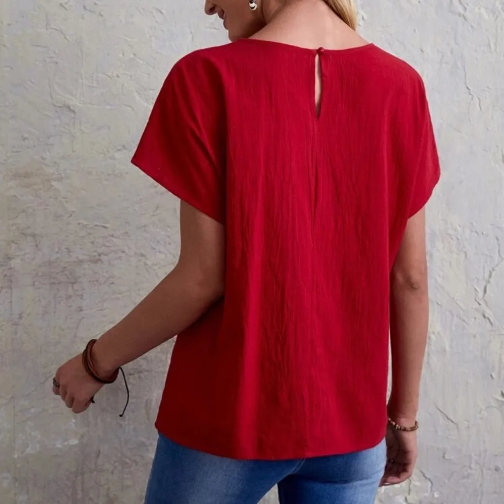 Red Cotton Top - Image 3