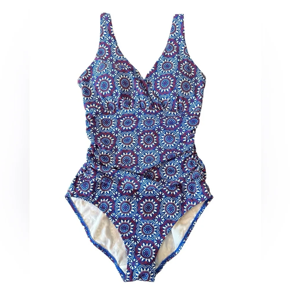 Boden Talamanca One Piece Swimsuit Navy Blue Scoop Neck Size 4 Classic Coastal - Image 4