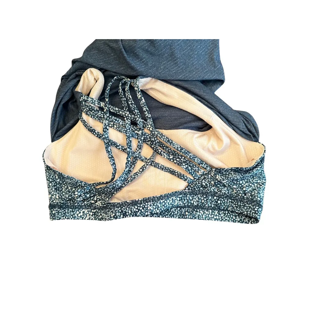 Lululemon Size 10 Wild Tank Top 2 in 1 Shelf Bra Strappy Low Back - Image 10