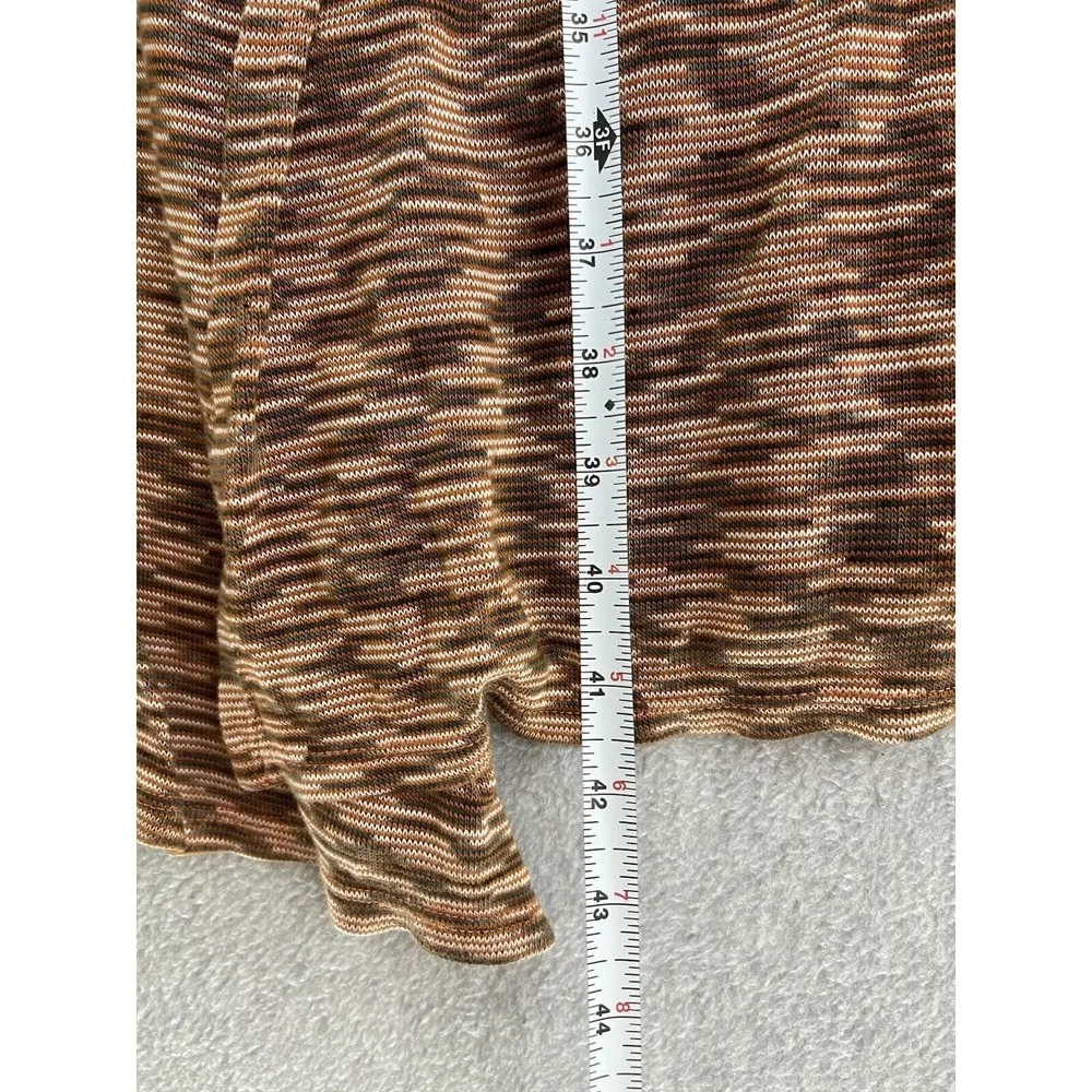 Lularoe Women's Long Open Front Sleeveless Brown Marled Cardigan Size Small - Image 10