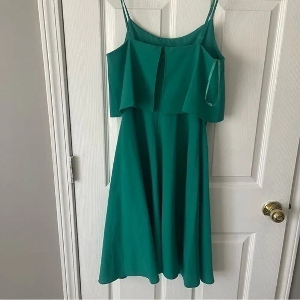 Ann Taylor green emerald cocktail party midi dress size 0 - Image 3